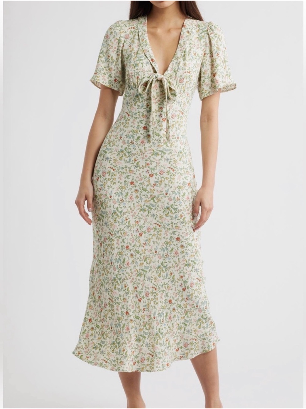 Reformation Tyra Midi Dress Gardner